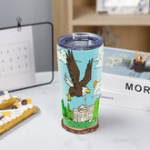 20 oz Tumbler Flying Wings as Eagles Stainless Steel Insulated Travel Coffee Mug(White House)
